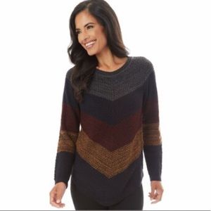 Apt. 9 Varsity Stripe Boatneck Pullover Sweater